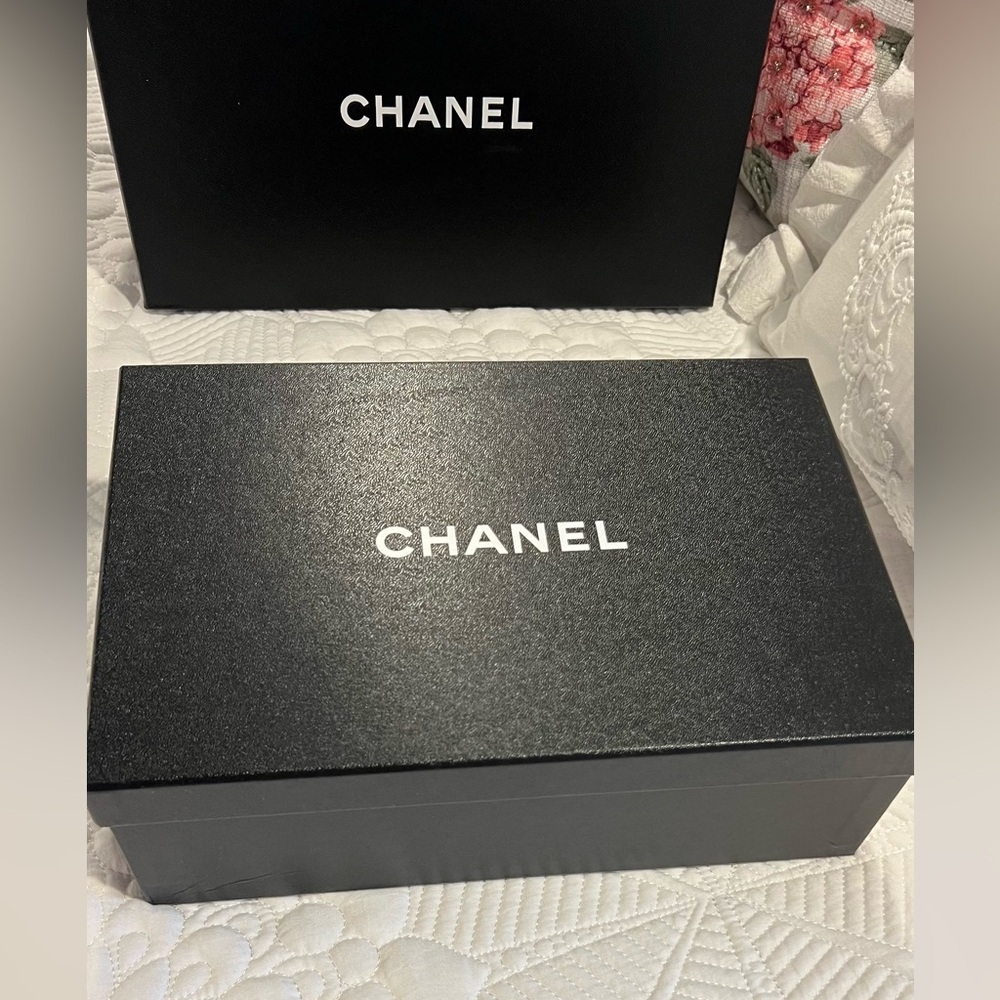 Chanel Pink blush T Sandals NWT Luxury Elegant Comfort.With blush, black silver - Picture 12 of 17